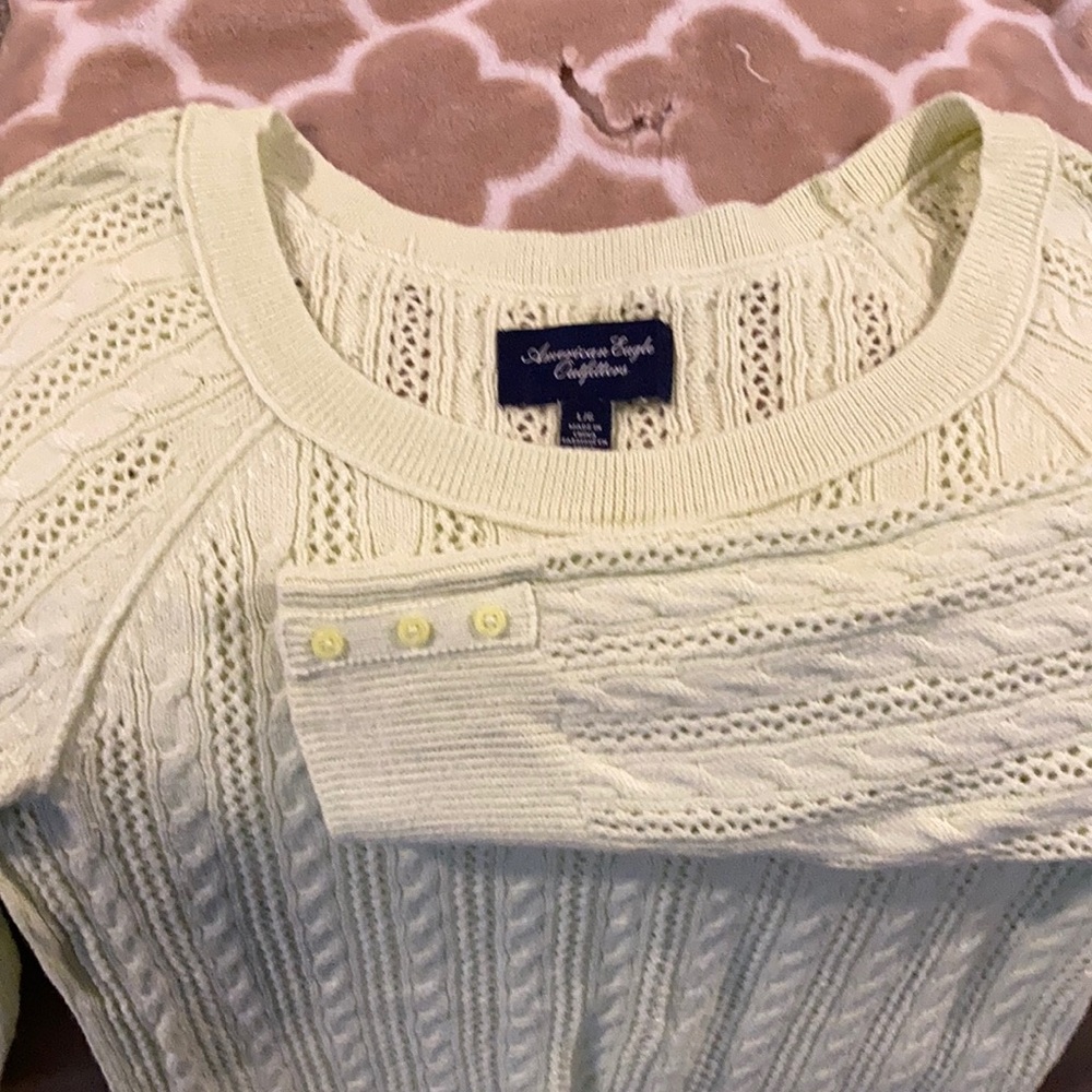 Cable nit 3/4 sleeve sweater
